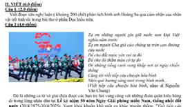 Học sinh xúc động khi viết tiếp câu chuyện hòa bình vào đề thi thử tốt nghiệp