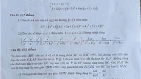 Đề thi và bài giải môn Toán vòng 2 thi lớp 10 Trường THPT Chuyên Khoa học Tự nhiên Hà Nội năm 2025