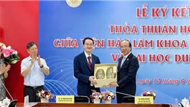 ĐH Duy Tân ký kết Thỏa thuận Hợp tác với Viện Hàn lâm Khoa học Xã hội Việt Nam