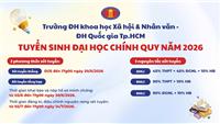 ĐH Khoa học Xã hội và Nhân văn Tp.HCM cập nhật thông báo tuyển sinh đại học năm 2026