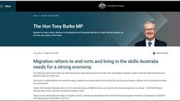 Australia siết việc du học sinh đưa người thân sang