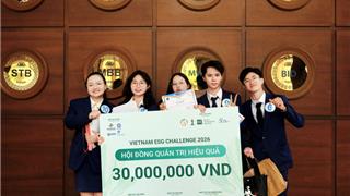 SV Bách khoa TP.HCM đoạt Quán quân ESG 2026 phía Nam: Cuộc chơi không còn là chuyện riêng của khối kinh tế
