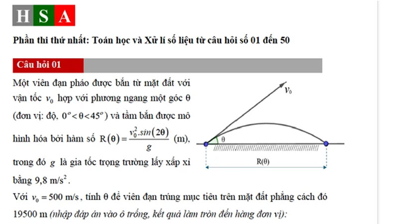 Công bố đề thi tham khảo kỳ thi đánh giá năng lực HSA năm 2025