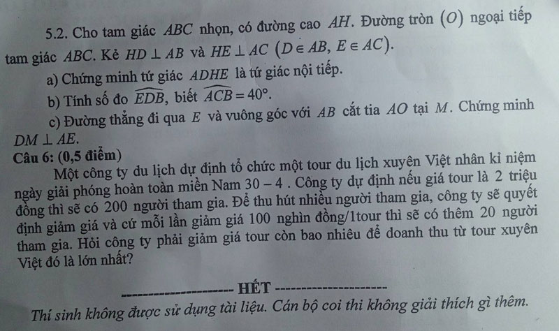 Đề thi chính thức môn Toán vào lớp 10 tỉnh Lai Châu năm 2025