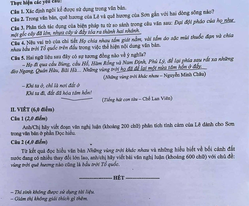 Đề thi và Gợi ý đáp án môn Ngữ văn kỳ thi tốt nghiệp THPT 2025 theo chương trình Giáo dục phổ thông 2018