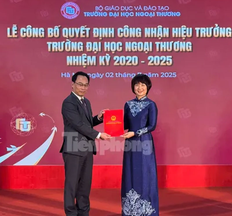 PGS.TS Phạm Thu Hương làm Hiệu trưởng trường Đại học Ngoại thương
