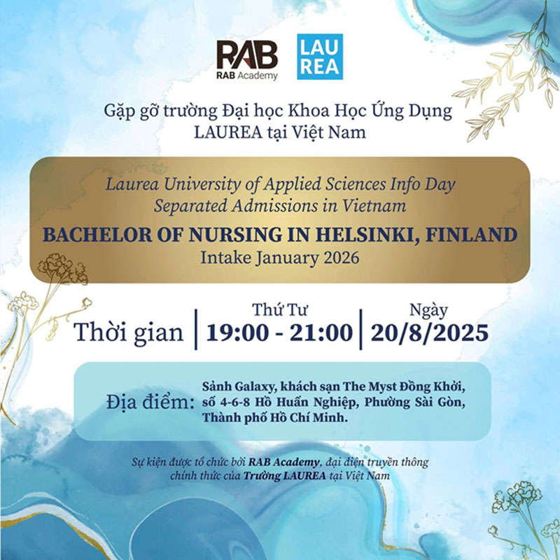 Thi tuyển sinh tại Việt Nam, học Cử nhân Điều dưỡng tại Phần Lan
