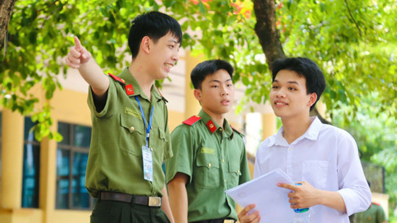Loạt trường công an công bố điểm thi đánh giá năng lực