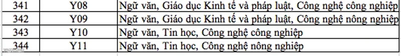 Danh sách 344 mã tổ hợp môn xét tuyển đại học, cao đẳng năm 2025