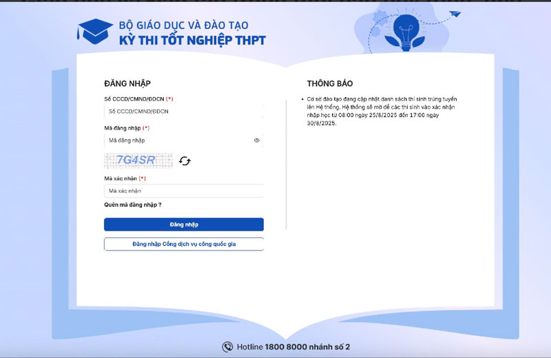 Không xác nhận nhập học trên hệ thống trước 17h ngày 30-8 sẽ bị hủy kết quả trúng tuyển