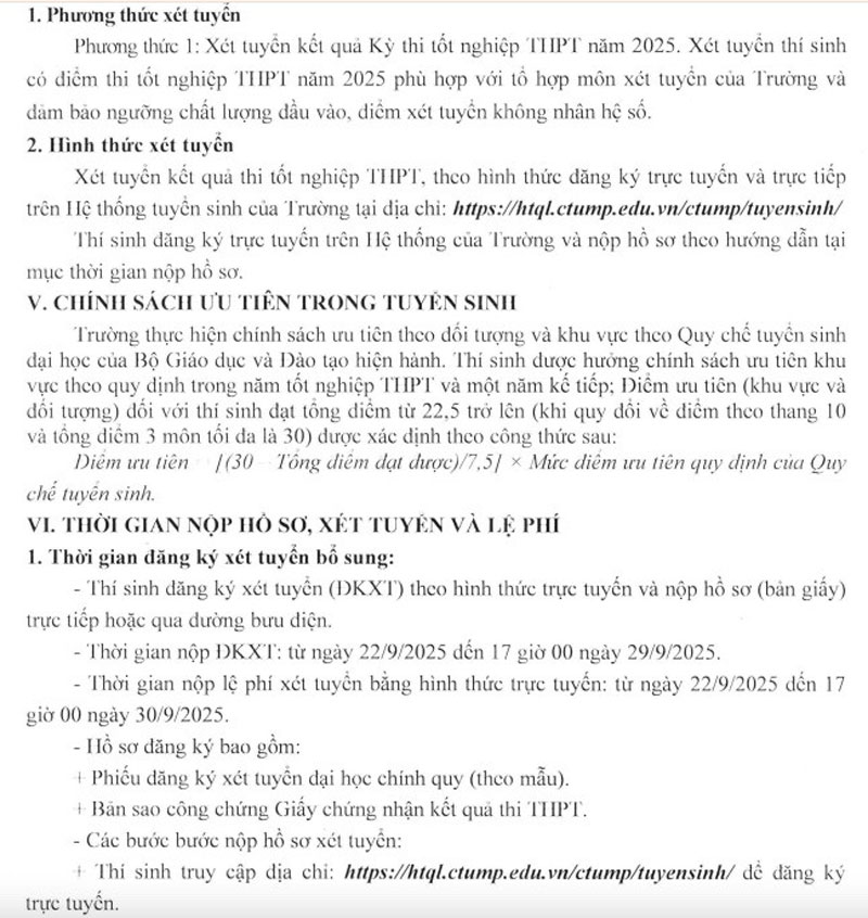 Trường ĐH Y Dược Cần Thơ bất ngờ tuyển sinh bổ sung ở 6 ngành, 222 chỉ tiêu
