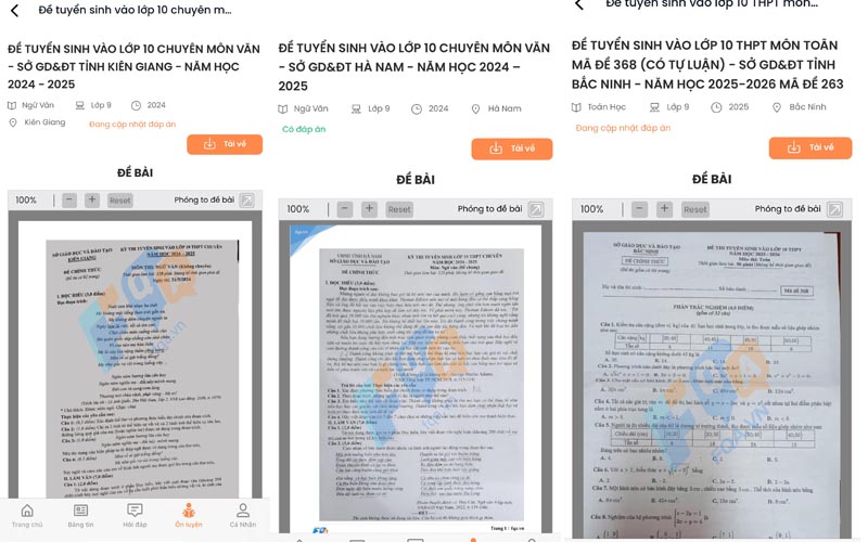 Tổng hợp đề thi, đáp án mới nhất giúp bạn ôn tập nhanh, đạt điểm cao
