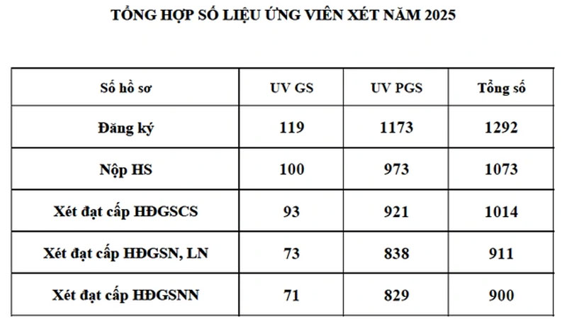 Hội đồng Giáo sư nhà nước không thông qua hồ sơ 11 ứng viên