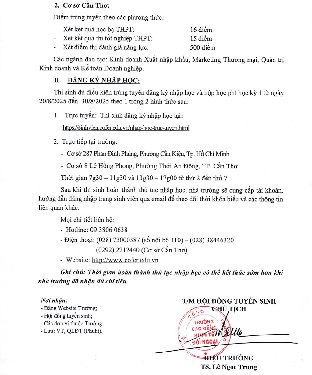 Trường cao đẳng Kinh Tế Đối Ngoại