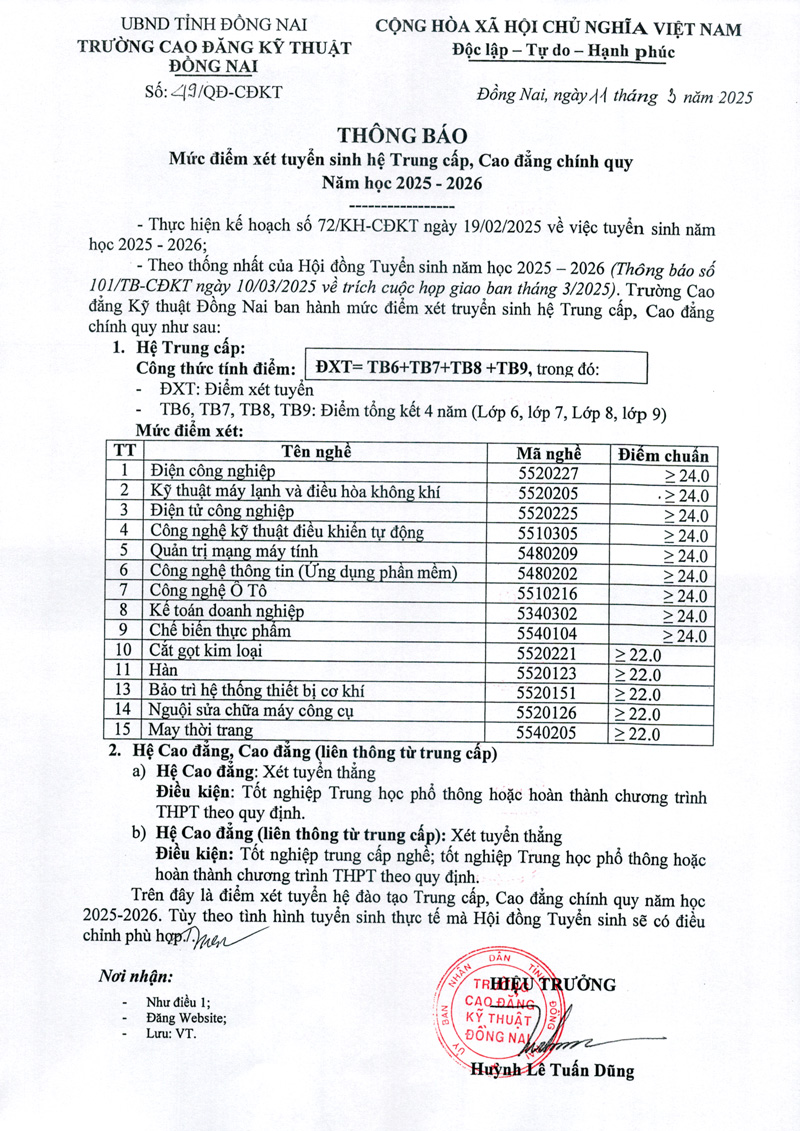 Trường Cao đẳng Kỹ thuật Đồng Nai
