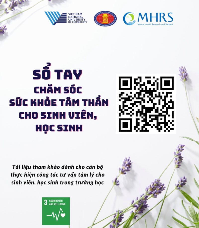 Trường ĐH KHXH&NV TP.HCM ra mắt bộ Sổ tay Chăm sóc Sức khỏe tinh thần cho HSSV và đội ngũ tư vấn học đường