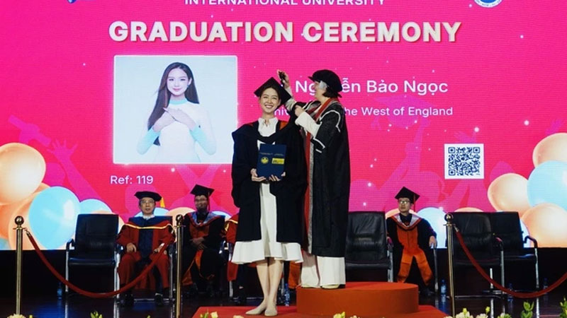 Hoa hậu Bảo Ngọc tốt nghiệp loại giỏi trường thành viên ĐH Quốc gia TP.HCM