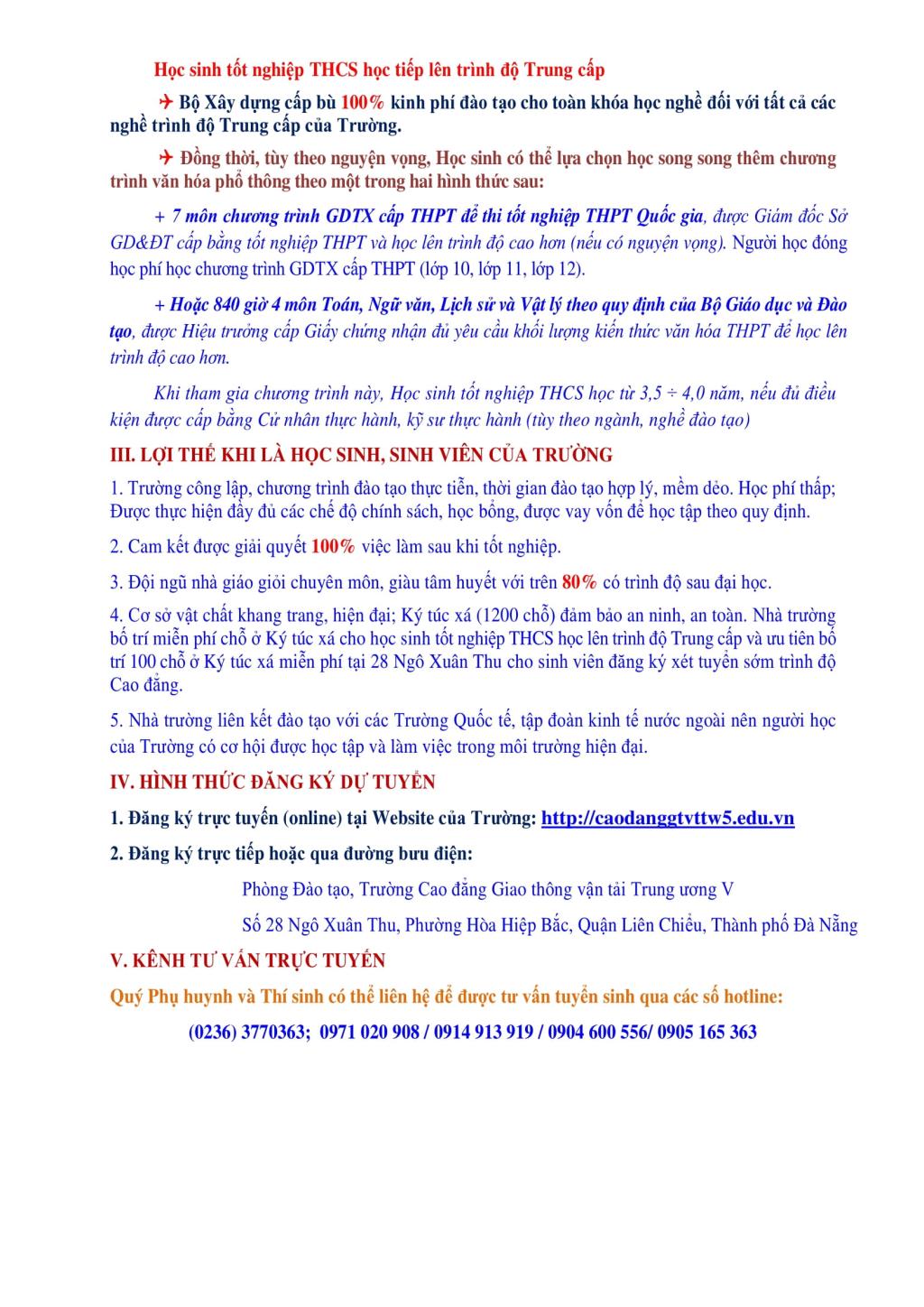 Trường Cao đẳng Giao thông Vận tải Trung ương V