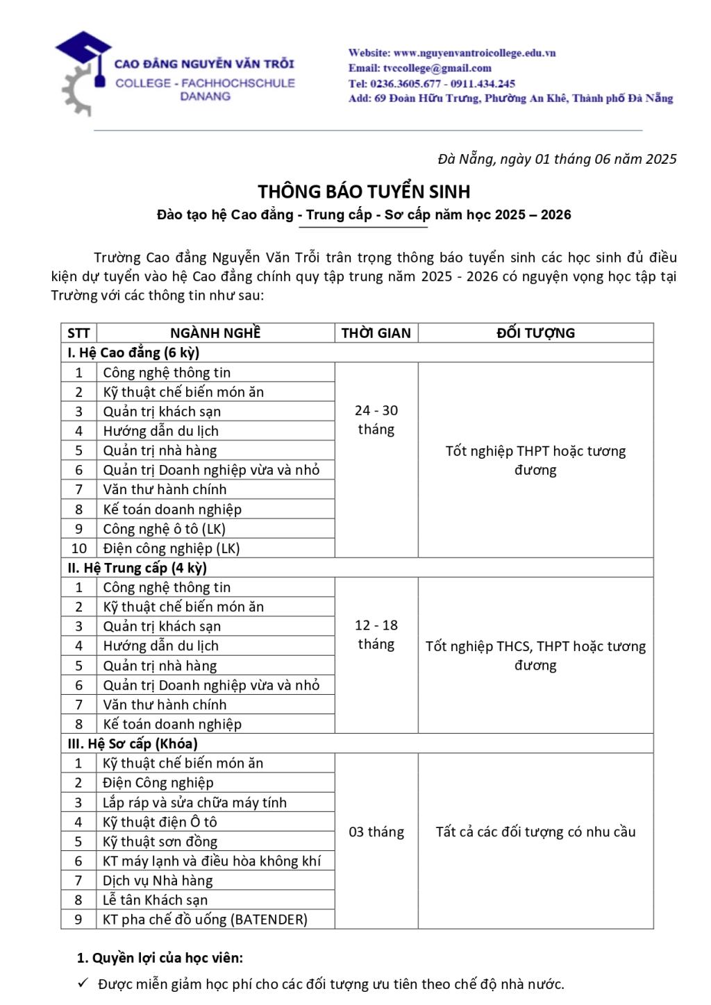 Trường Cao đẳng nghề Nguyễn Văn Trỗi