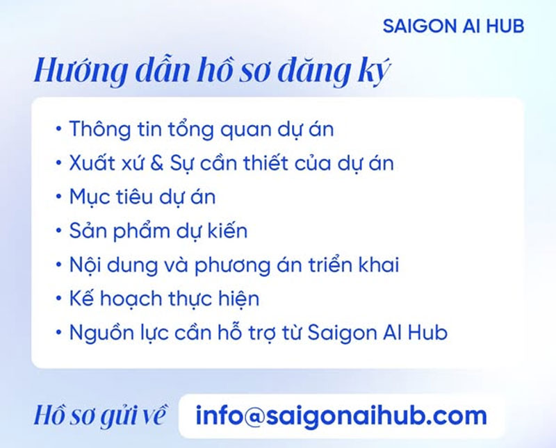 Saigon AI Hub (SAIH) mở cổng đăng ký tuyển chọn Dự án nghiên cứu AI