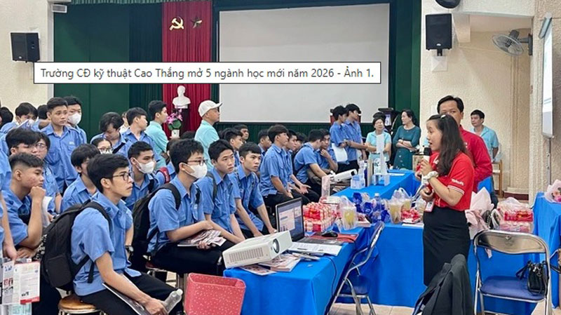 Trường CĐ Kỹ thuật Cao Thắng mở 5 ngành học mới, nhận hồ sơ từ tháng 1