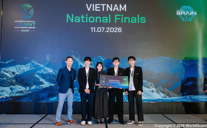Sinh viên năm nhất Trường ĐH Bách khoa, ĐHQG-HCM giành giải Nhì Quốc gia cuộc thi toàn cầu về tài chính định lượng IQC 2026